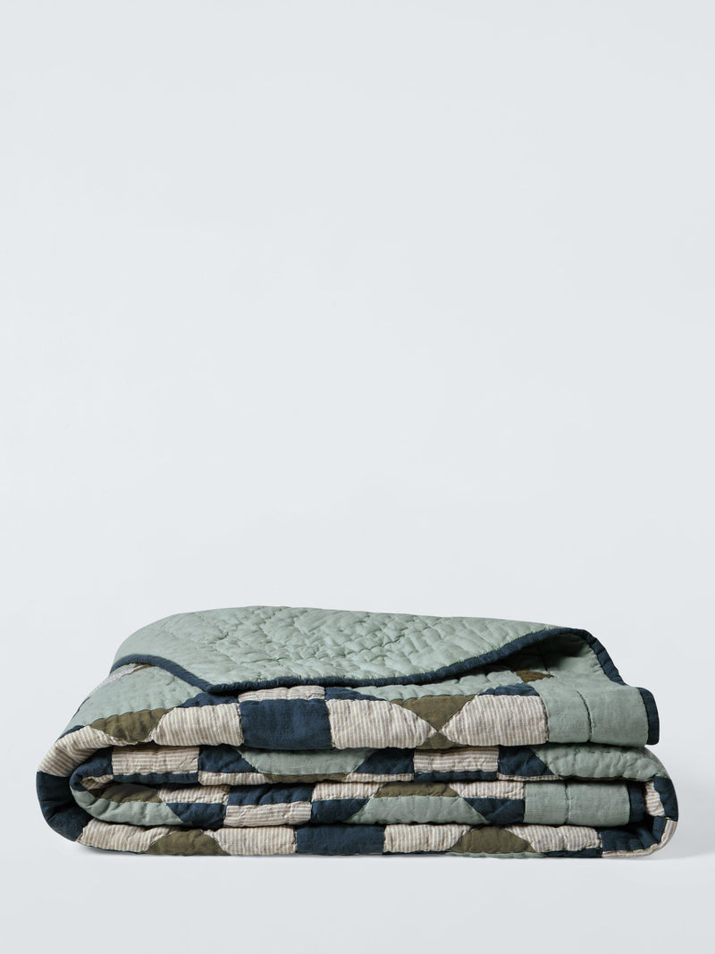 John Lewis Diamond Patchwork Quilt king size sage - British product