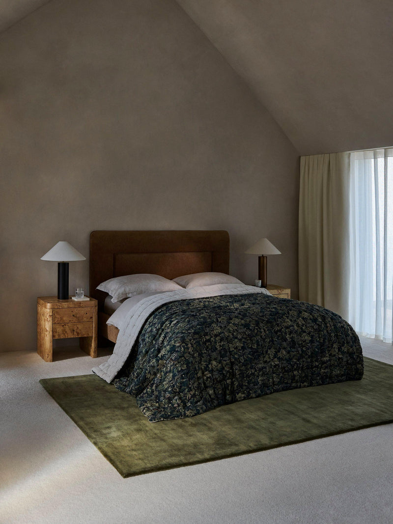 John Lewis Giardino linen blend quilt king size, imported from the UK