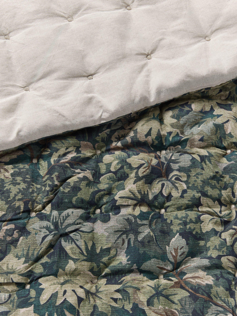 John Lewis Giardino linen blend quilt king size, imported from the UK
