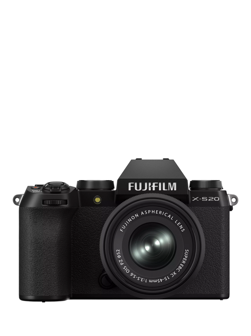 Fujifilm X-S20 mirrorless camera with XC 15-45mm lens (British brand)