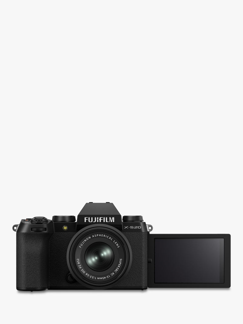 Fujifilm X-S20 mirrorless camera with XC 15-45mm lens (British brand)