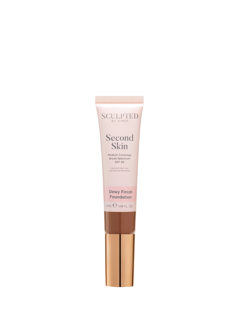 Sculpted By Aimee Second Skin Dewy Foundation, Rich Deep 6.8