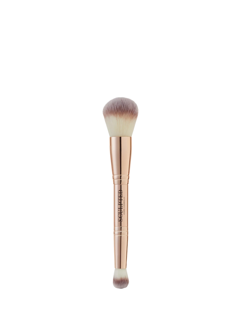 Sculpted By Aimee Complexion Duo Brush, imported from the UK