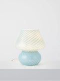 John Lewis Glass Mushroom Table Lamp, Haze Blue