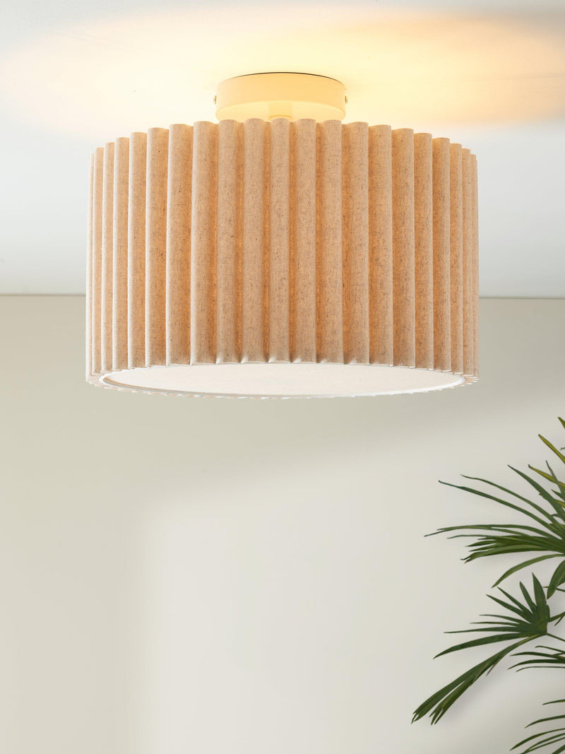 John Lewis Modern Scallop semi flush ceiling light marshmallow (British brand)