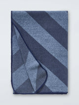 John Lewis John Lewis Ultrasoft Stripe Throw Blue 130 x 170cm- Buy online at McGrocer
