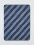 John Lewis Ultrasoft Stripe Throw Blue 130x170cm, UK version