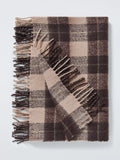 John Lewis Quadretti throw chocolate brown 140x190cm (British brand)