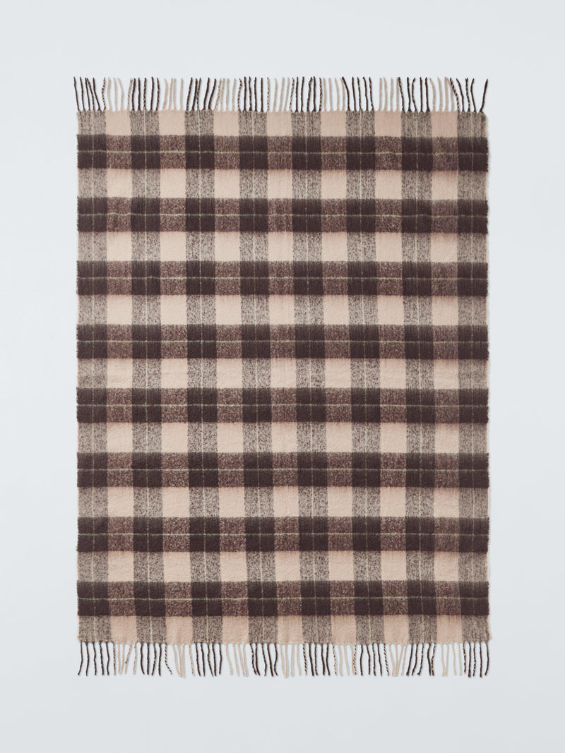 John Lewis Quadretti throw chocolate brown 140x190cm (British brand)
