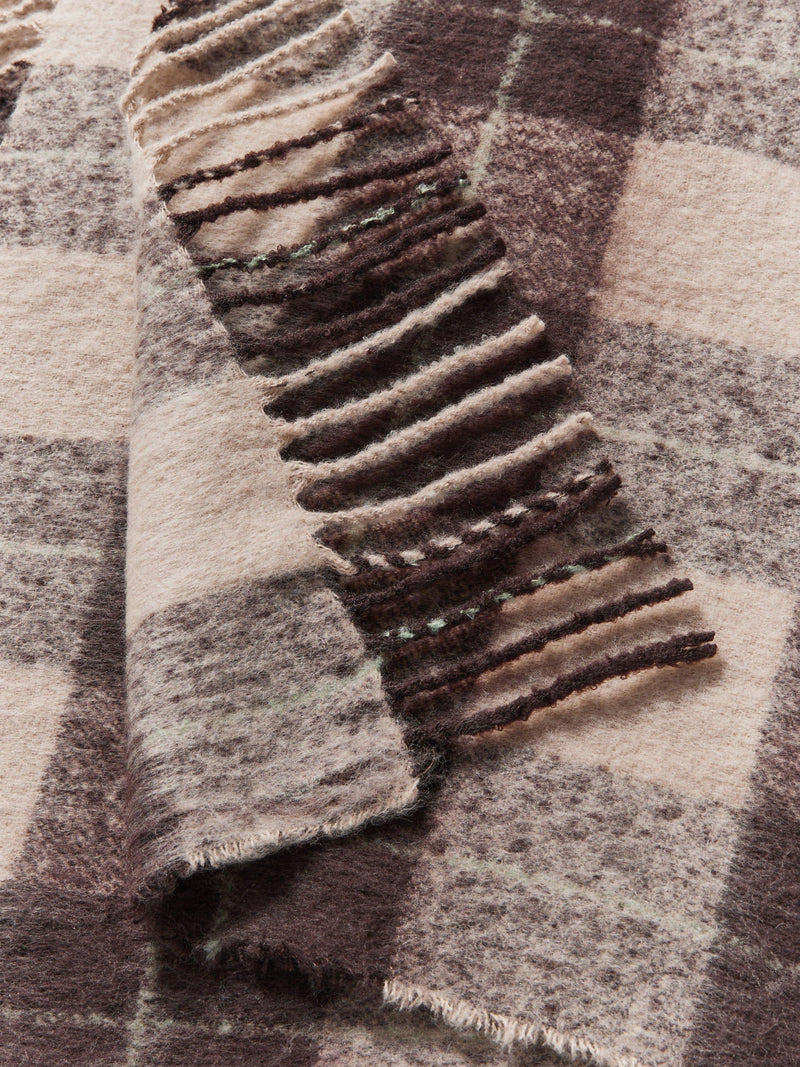 John Lewis Quadretti throw chocolate brown 140x190cm (British brand)
