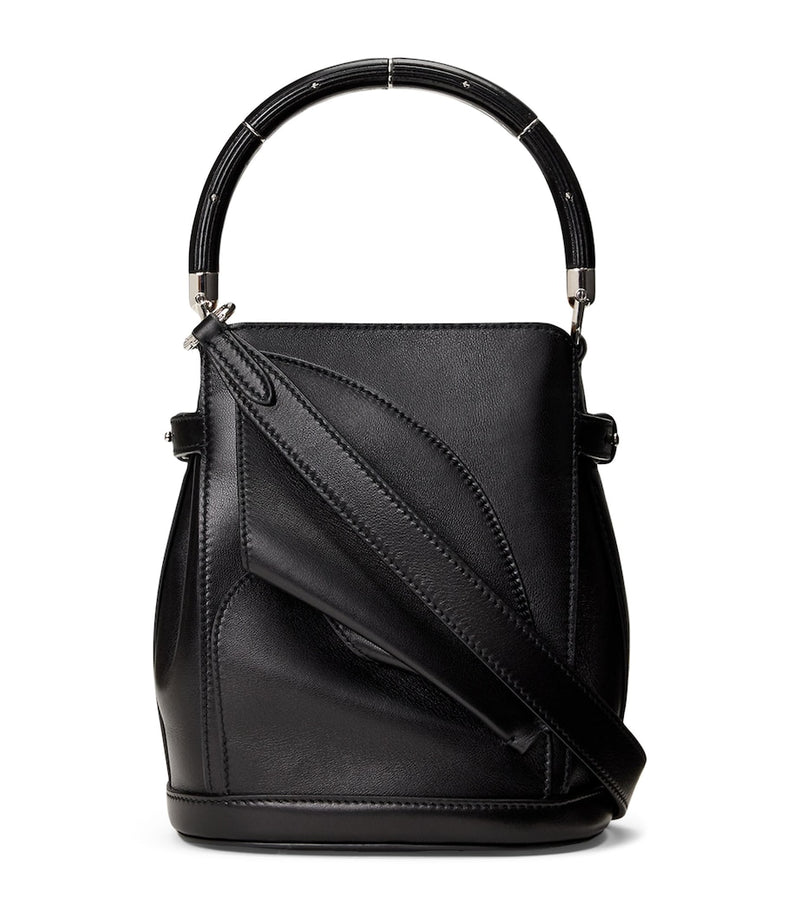 Ralph Lauren small leather floral bucket bag (British brand)