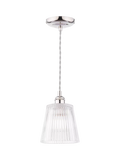 Laura Ashley Callaghan pendant ceiling light polished nickel - British product