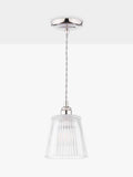 Laura Ashley Callaghan pendant ceiling light polished nickel - British product