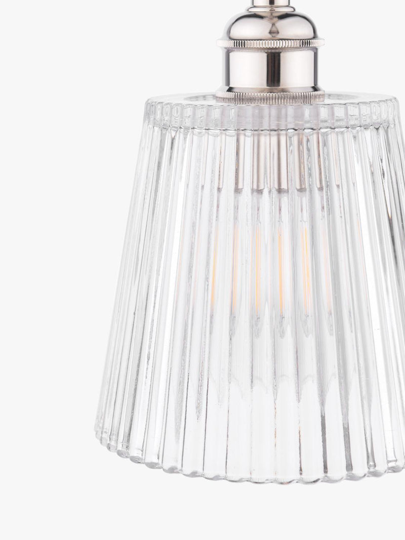 Laura Ashley Callaghan pendant ceiling light polished nickel - British product