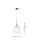 Laura Ashley Callaghan pendant ceiling light polished nickel - British product