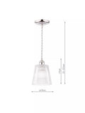Laura Ashley Callaghan pendant ceiling light polished nickel - British product