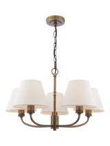 John Lewis Laura Ashley Denston 5 Light Ceiling Chandelier, Metallic Bronze- Buy online at McGrocer