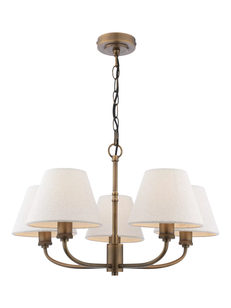 Laura Ashley Denston 5 light chandelier antique bronze, imported from the UK