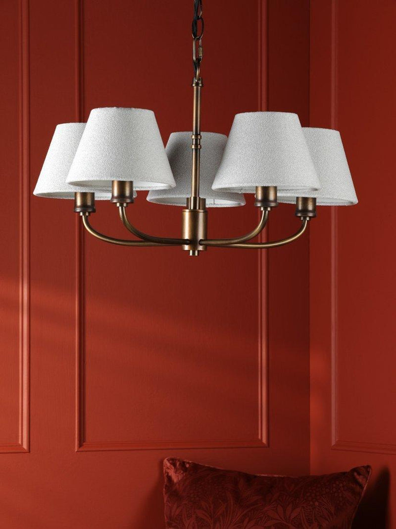 Laura Ashley Denston 5 light chandelier antique bronze, imported from the UK