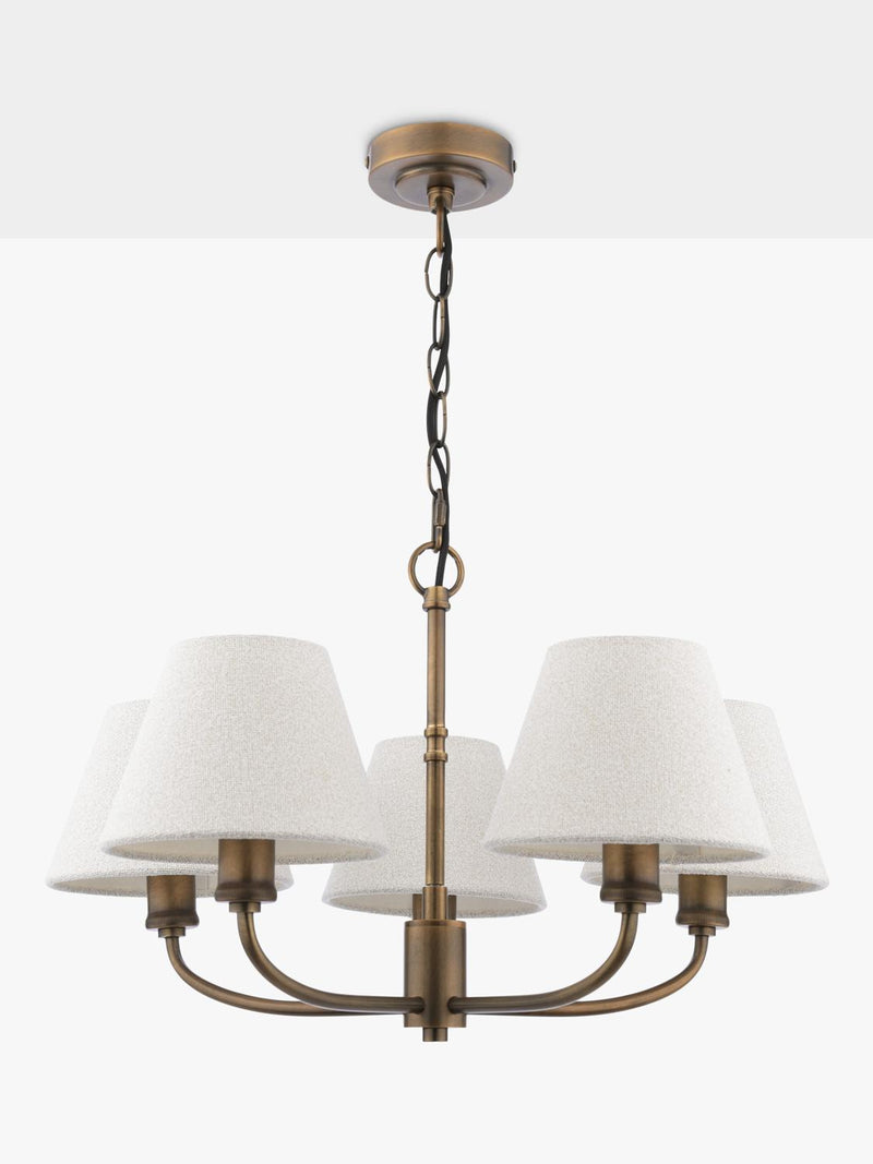 Laura Ashley Denston 5 light chandelier antique bronze, imported from the UK