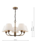 Laura Ashley Denston 5 light chandelier antique bronze, imported from the UK