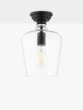 Laura Ashley Ockley semi-flush ceiling light black, UK version