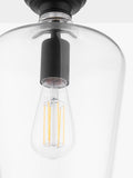Laura Ashley Ockley semi-flush ceiling light black, UK version