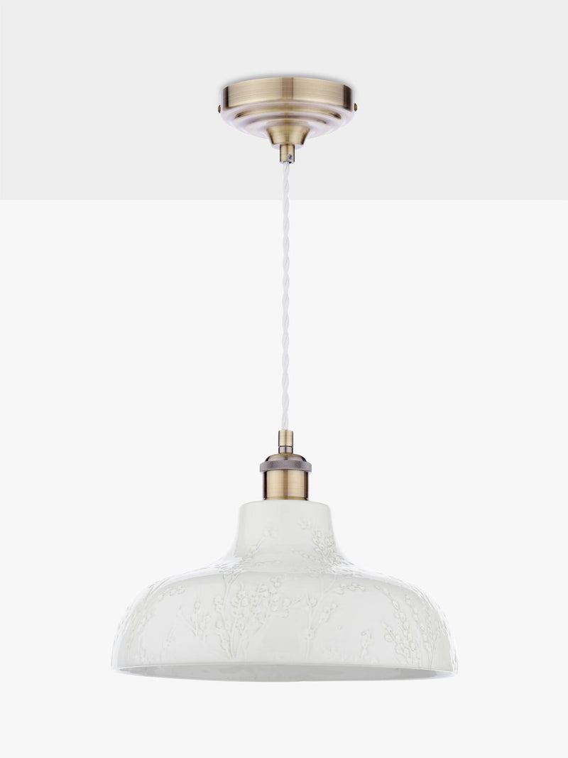 Laura Ashley Pussy Willow ceramic pendant light (British brand)