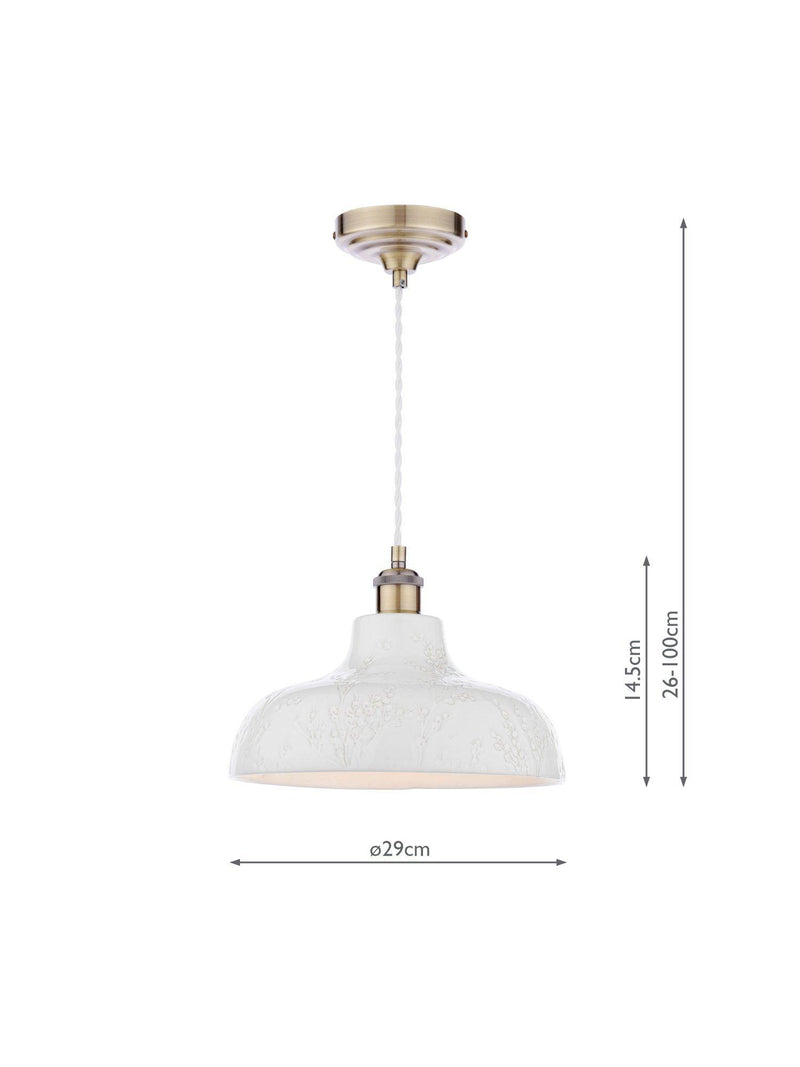 Laura Ashley Pussy Willow ceramic pendant light (British brand)