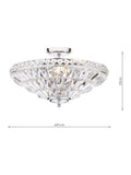 Laura Ashley Vienna crystal uplighter flush ceiling light, UK version