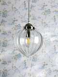 Laura Ashley Whitham pendant ceiling light in polished nickel, imported from the UK