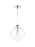 Laura Ashley Whitham pendant ceiling light in polished nickel, imported from the UK