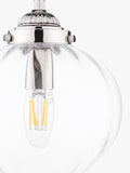 Laura Ashley Whitham pendant ceiling light in polished nickel, imported from the UK