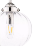 Laura Ashley Whitham pendant ceiling light in polished nickel, imported from the UK
