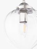Laura Ashley Whitham pendant ceiling light in polished nickel, imported from the UK