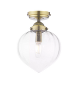 John Lewis Laura Ashley Whitham Metallic Brass Semi-Flush Ceiling Light- Buy online at McGrocer