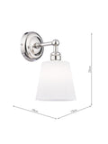 Laura Ashley Callaghan wall light polished nickel - British product