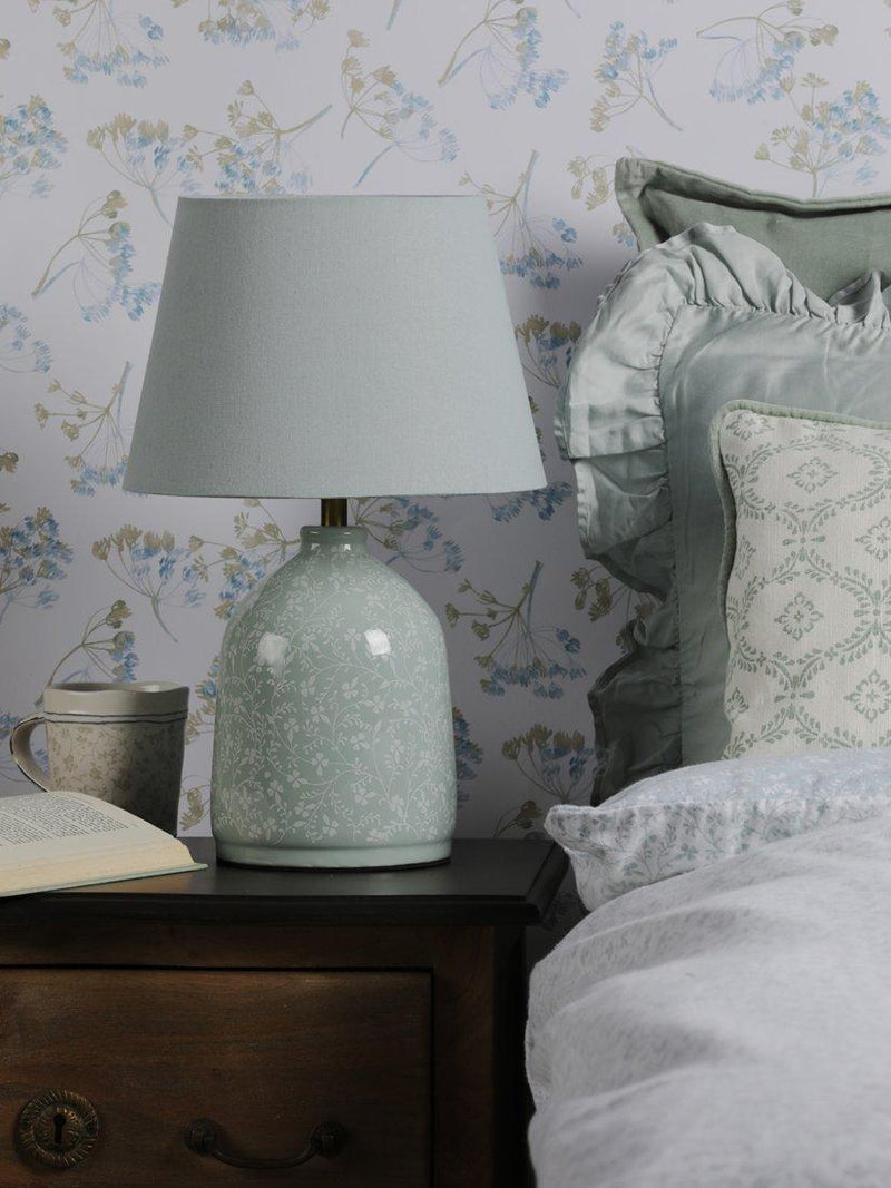 Laura Ashley Campion table lamp light blue - British product