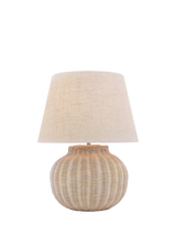John Lewis Laura Ashley Fernhill Large Rattan Table Lamp, Natural- Buy online at McGrocer