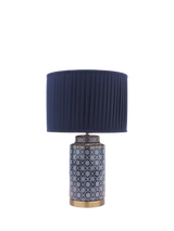 John Lewis Laura Ashley Knipton Ceramic Table Lamp, Blue- Buy online at McGrocer