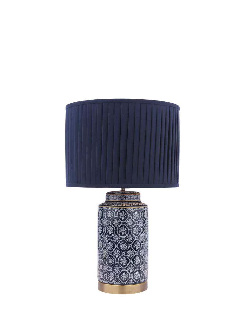Laura Ashley Knipton blue ceramic table lamp, imported from the UK