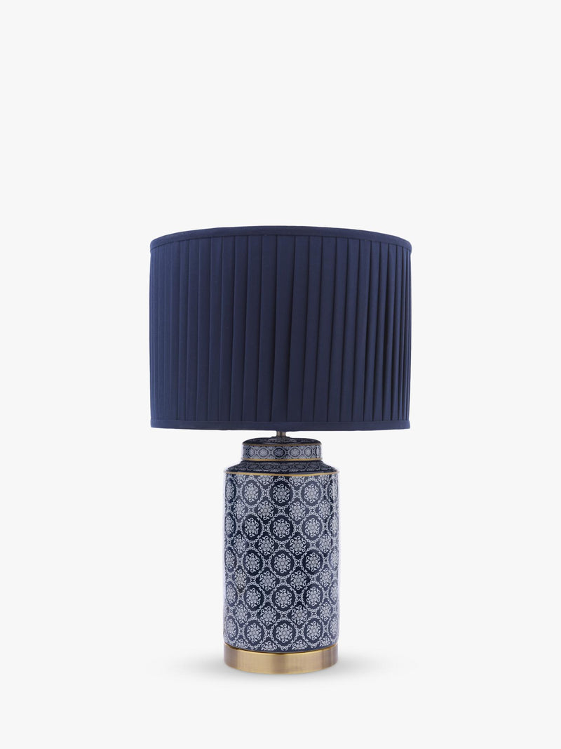 Laura Ashley Knipton blue ceramic table lamp, imported from the UK