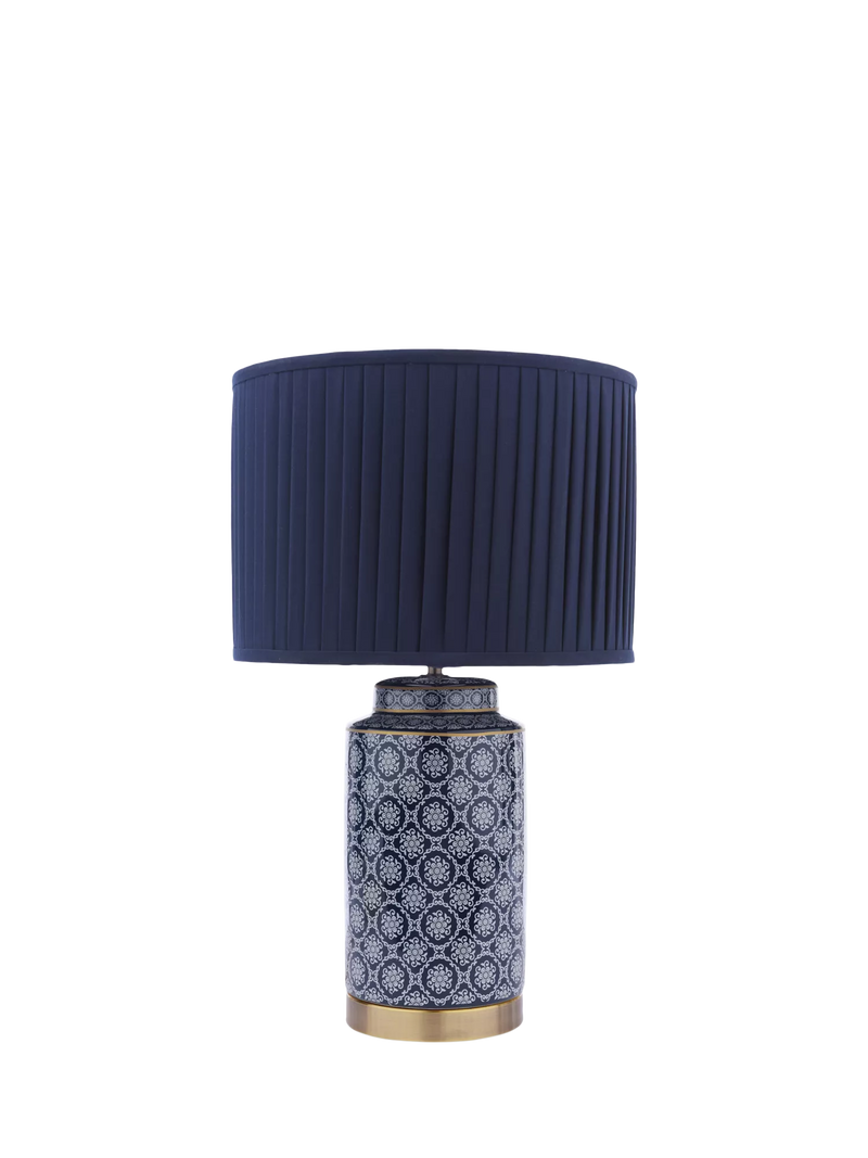 Laura Ashley Knipton blue ceramic table lamp, imported from the UK
