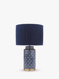 Laura Ashley Knipton blue ceramic table lamp, imported from the UK