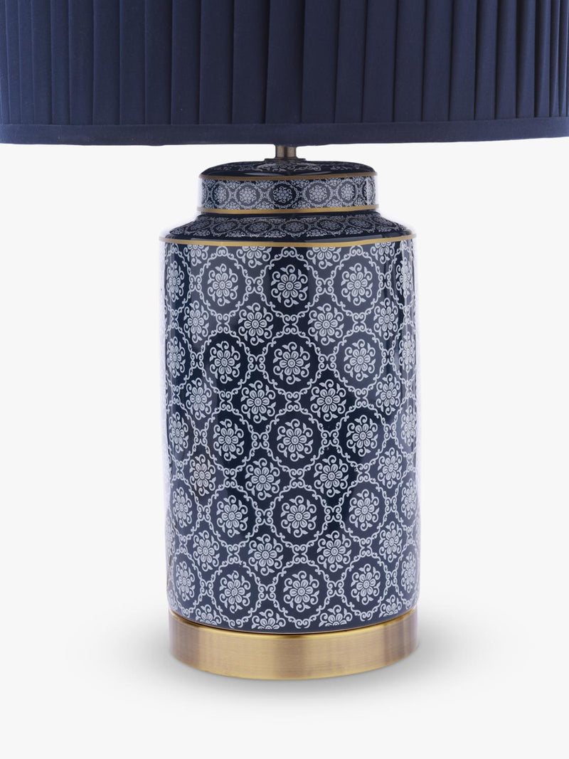 Laura Ashley Knipton blue ceramic table lamp, imported from the UK