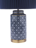 Laura Ashley Knipton blue ceramic table lamp, imported from the UK