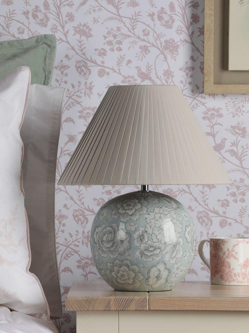 Laura Ashley Montford floral ceramic lamp H39cm, imported from the UK