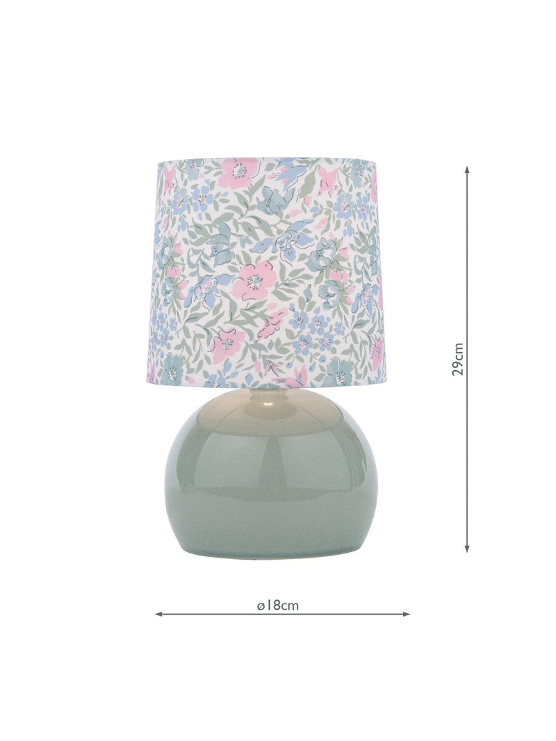 Laura Ashley Sherston table lamp blue, imported from the UK