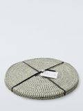 John Lewis woven cotton blend round placemat set of 4, imported from the UK