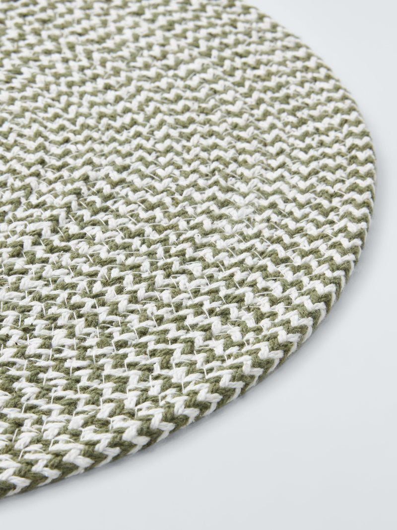 John Lewis woven cotton blend round placemat set of 4, imported from the UK